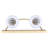 Honorina 6.5 In. 2 Light Gold Vanity With Opal Glass Shade