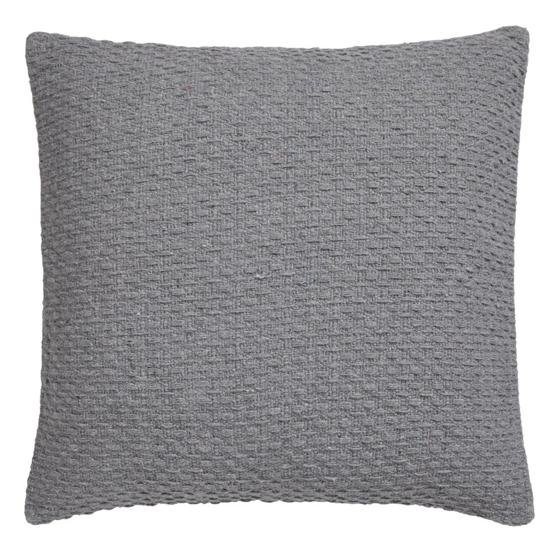 Hermbusche Square Throw, Grey, Polyester/Polyfill
