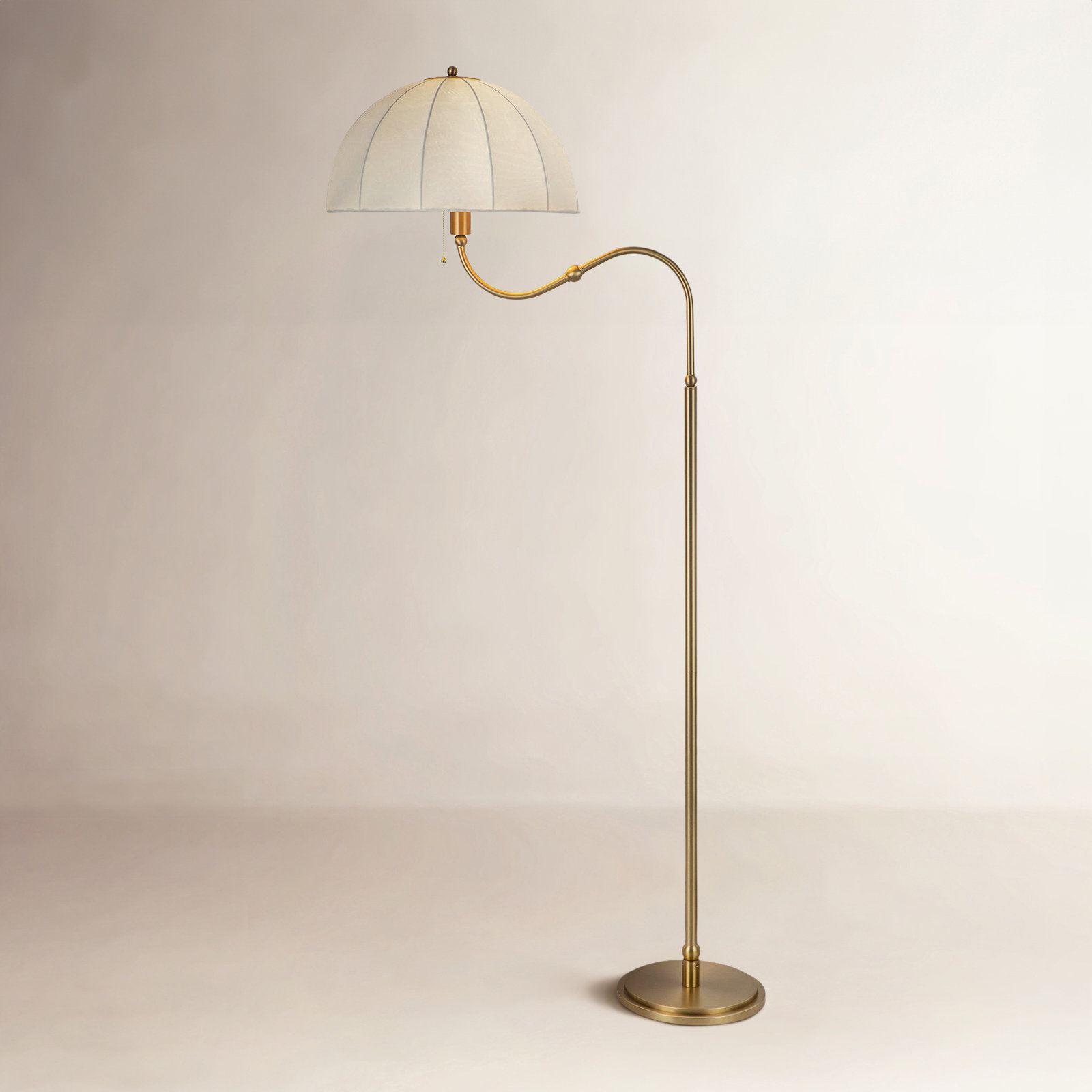 Crosby 68'' Steel Floor Lamp, Brushed Gold