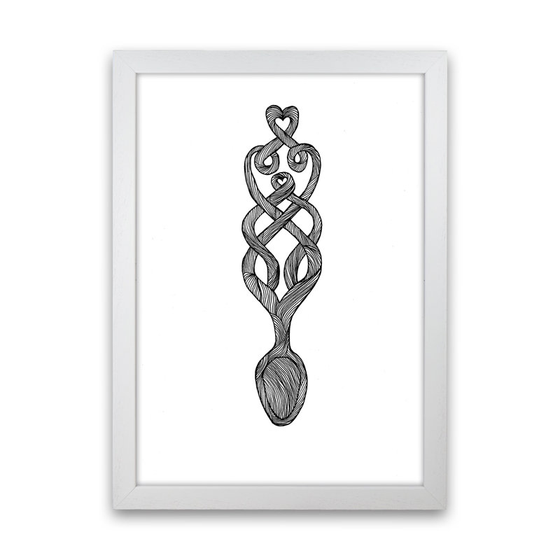 Welsh Spoon by Carissa Tanton - Print, White Framed, 46cm H x 34cm W x 3cm D