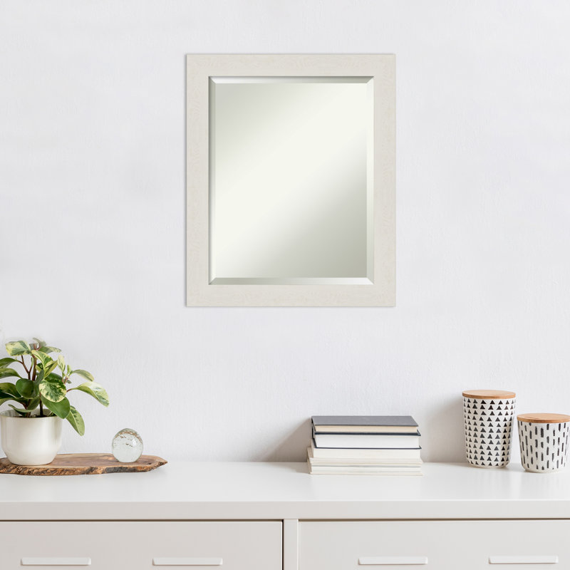 Miroir d'appoint mural Josheph, 23,5 po x 19,5 po, Blanc