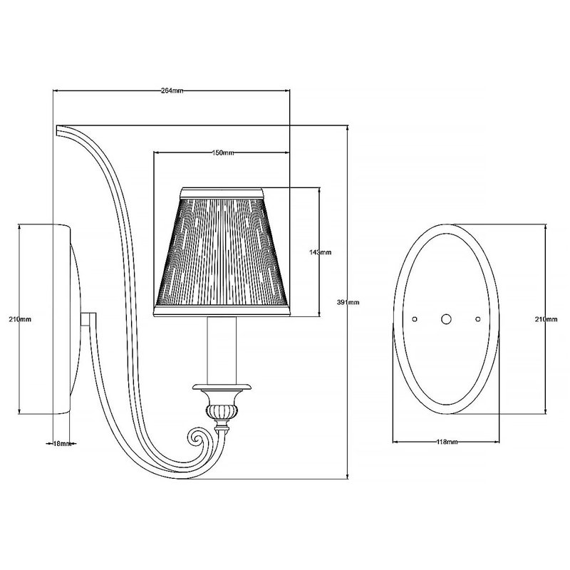 Emelle Steel Armed Sconce