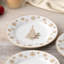 Ensemble de 4 assiettes à hors-d'œuvre de 6-1 / 4 po Noritake Holly & Berry Gold