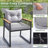 5 Piece Outdoor Conversation Set Rattan Armchairs With 2-Layer Coffee Table
