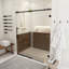 Porte de douche sans cadre avec verre transparent l 60 po x H 74 po
