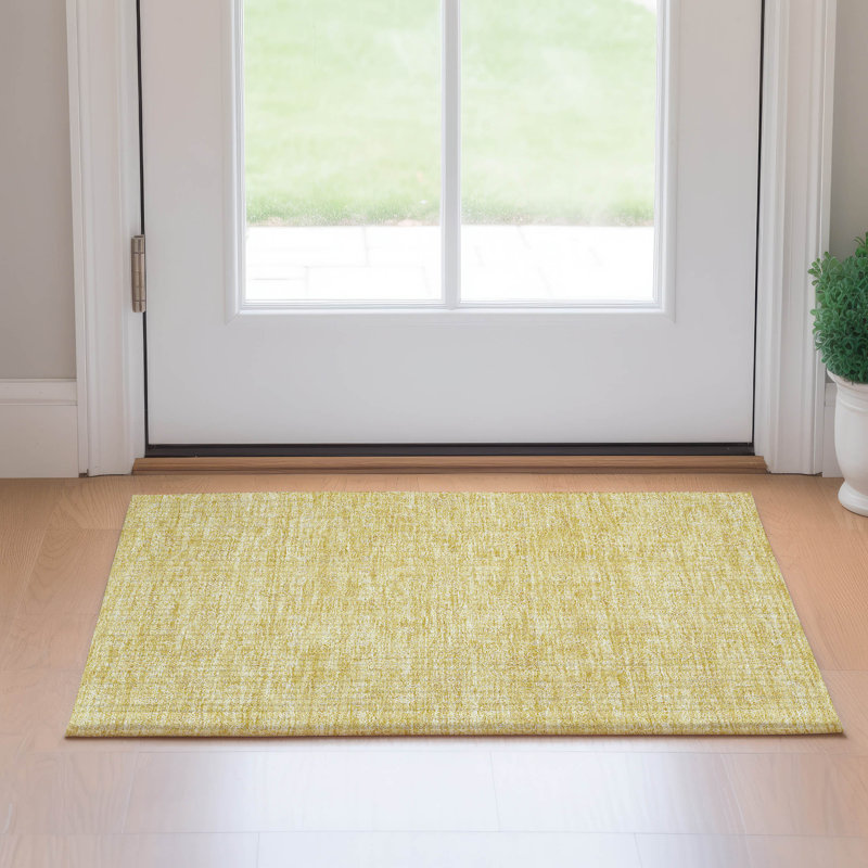 Premium Machine Washable Prisco Honey Rug, Rectangle 1'8" x 2'6"