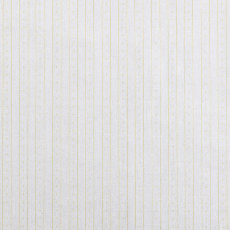 Martha Stewart Cotton Percale  Sheet Set, King Sheet Set with 2 Pillowcases, Dottie Stripe Yellow