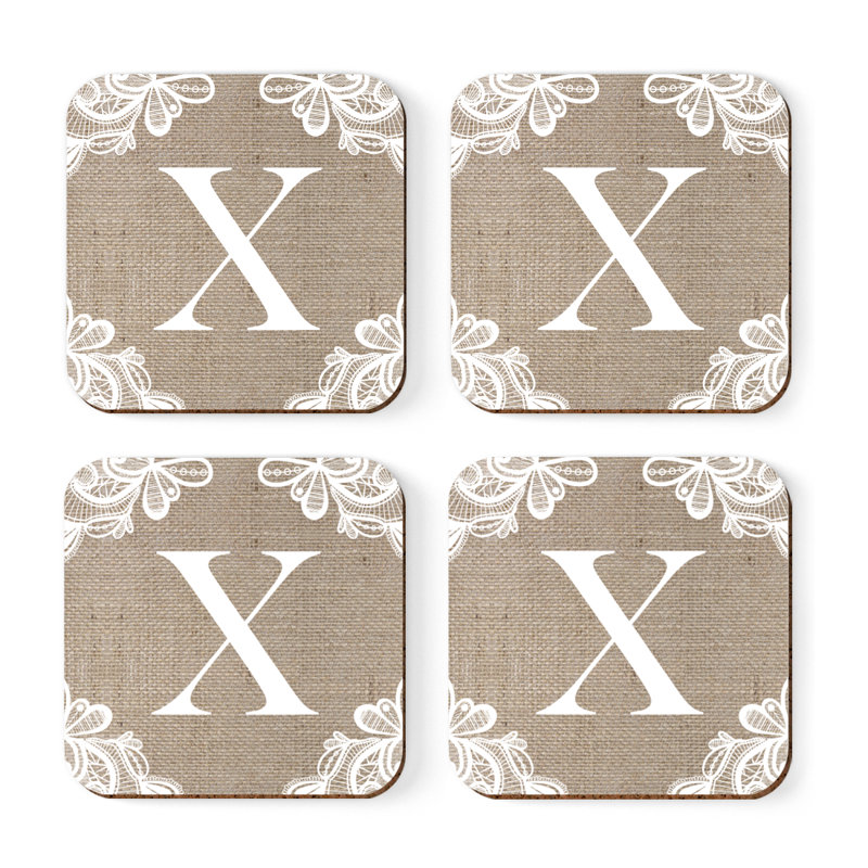 Sous-verres Café à monogramme, X