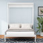 Lit escamotable avec 2 tablettes de rangement latérales, lit escamotable mural avec bureau, parfait pour chambre d'amis, bureau, bureau