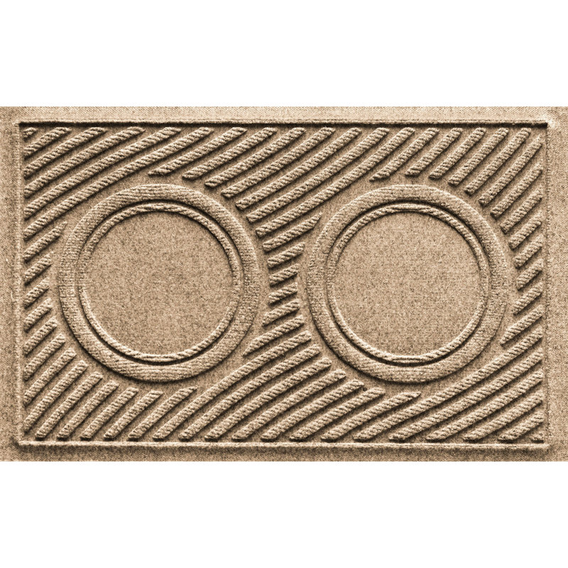 Tapis d'extérieur pour chien WaterHog® Waves Dog Bowl 18 po x 27 po, Chameau