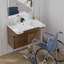 Meuble-lavabo simple 32 po avec lavabo en résine et poignées latérales ADA, noyer-1721417739-1744078522