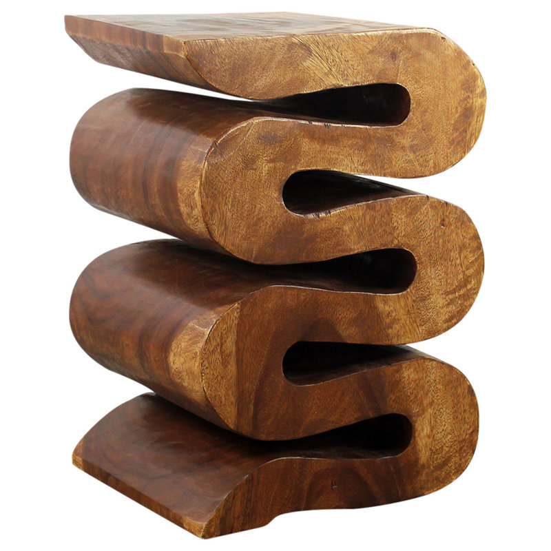 Table de bout Raechell, Bois brun, H 20 po x l 12 po x P 14 po