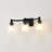 3-light Dimmable Vanity Light with Frosted Band Glass Shade