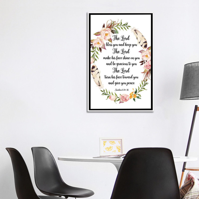 «The Lord Bless You and Keep You, Numbers 6: 24-26» par Eden Printables - impression d'art textuel, Pas de tapis