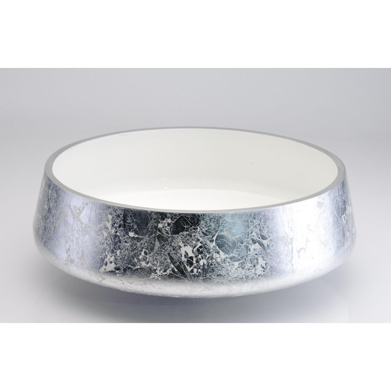 Exte 16.5'' L Bathroom Sink, White-Silver