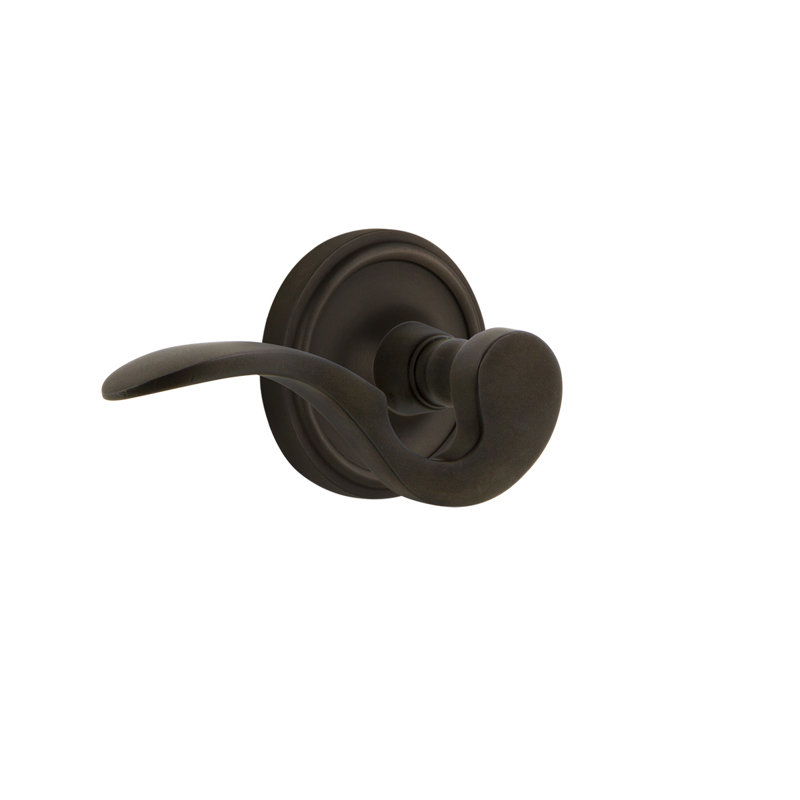 Classic Rosette Privacy (Bed & Bath) with Manor Lever, Oil-Rubbed Bronze, Right, 2.375"