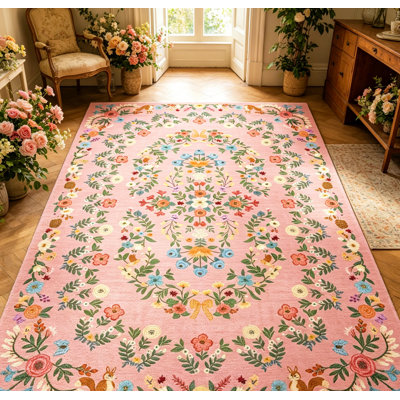 Tapis rétro taupe lavable pour l'intérieur