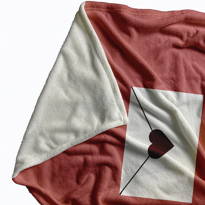 Birdsall Blanket, W127 x L152cm, Light Red/Wine Red