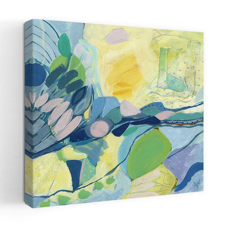 Art contemporain abstrait ailleurs, H 32 po x l 32 po