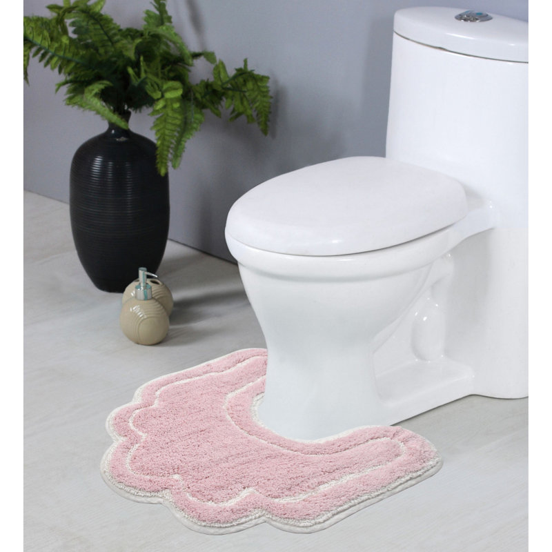 Tapis pour salle de bain Dobrinka, Rose, 20 po x 20 po (contour)