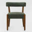 Chaises de salle à manger rembourrées en tissu vert Cindina-735622751