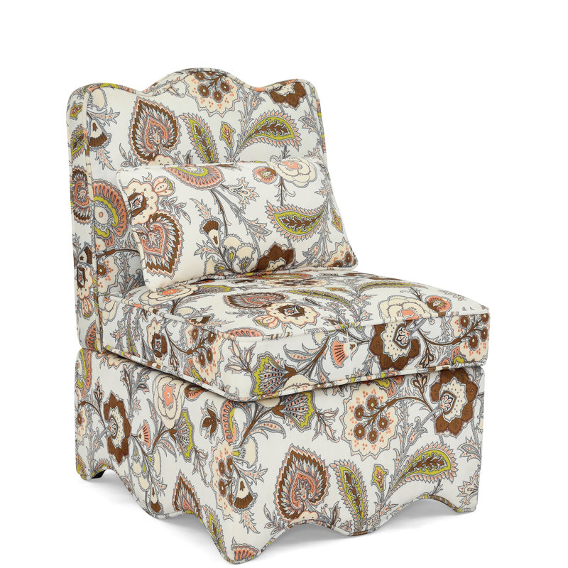 Chaise de salle à manger en flanelle, brun charmant, accent floral, assise rembourrée en flanelle peu encombrante, coussin moelleux, magnifique - brun