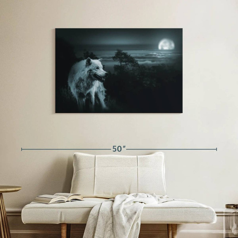 Moon Wolf, 26" H x 39" W