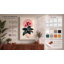 Crimson Bloom in Terracotta Botanical - Wrapped Canvas-1930732931-1930732934