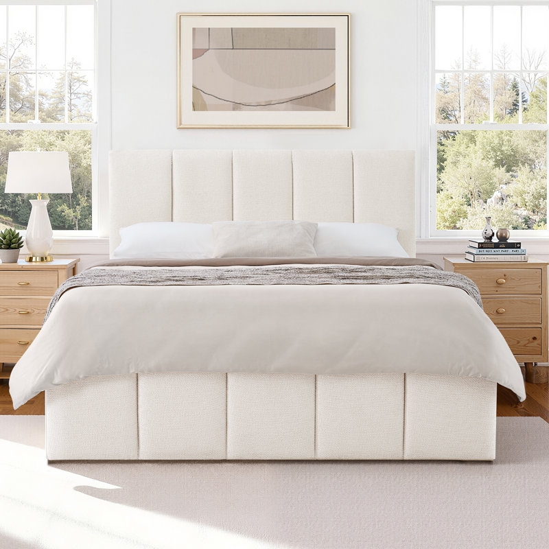 Lit plateforme tapissier Woodcroft