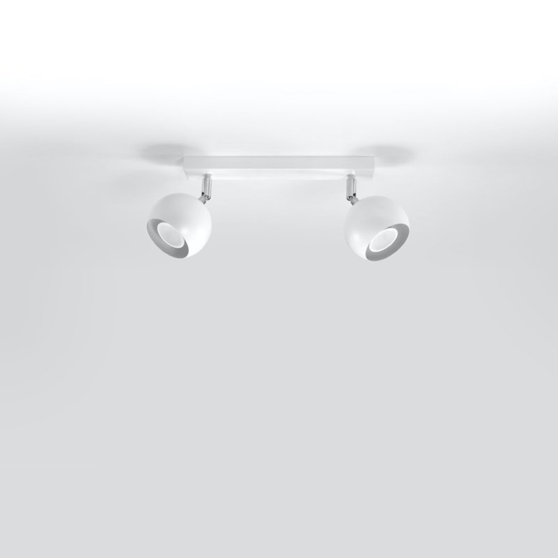 Caraballo Spotlight, White, 15cm H x 30cm W x 10cm D