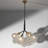 Modern 4-Light Bubble Globe Chandelier