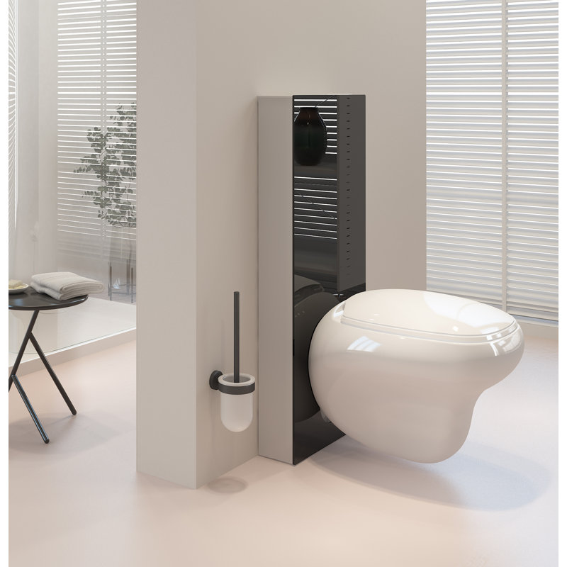Fenice Rimless Wall Hung Toilet, Matte Anthracite