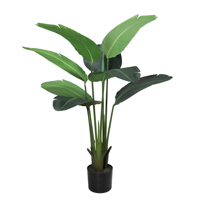 Faux Palm Tree in Pot, 45.5" H x 29.52" W x 25.59" D