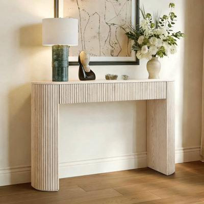 Retro Multifunctional Console Table with Drawers