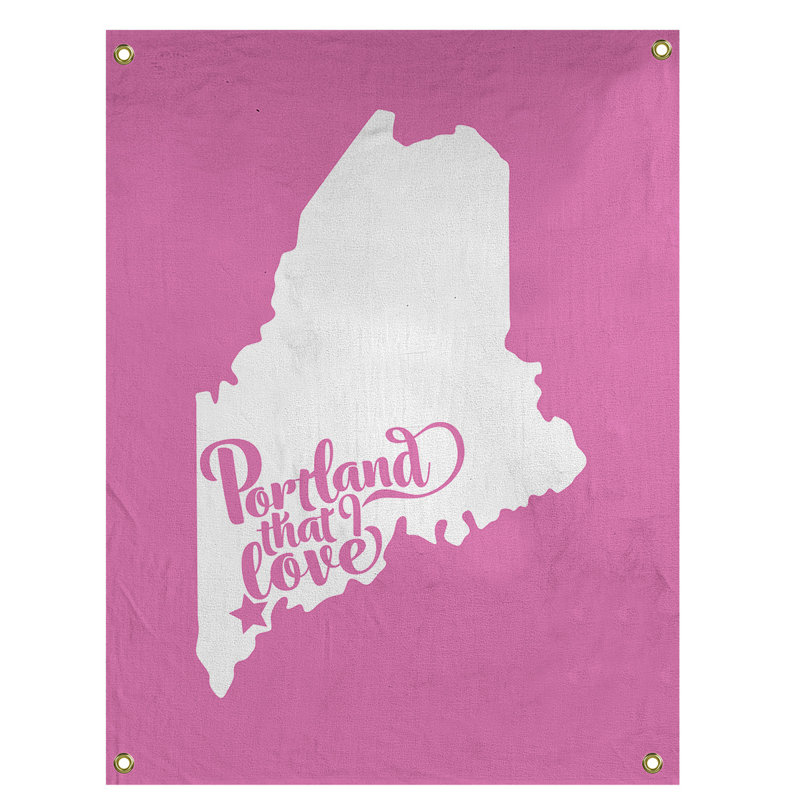 Tapisserie murale pour maine portland, H 36 po x l 26 po, Rose