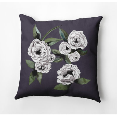 Fickle Florals Radiant Rose Outdoor Square Pillow Cover & Insert