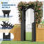 Wood Garden Arbour Trellis with Gate for Yard, Garden Decor-117553480
