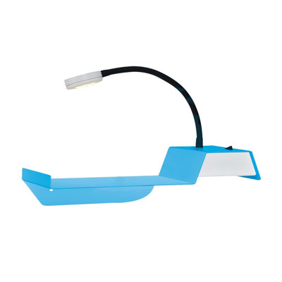 Modern Blue Wall Lamp, Metal Body, 15.0 in Diameter, 7.9 in Length, 5.1 in Height | 1 x 3W Integral LED, 3000K, 300 Lm | Stylish Novelty Lighting for Home Decor & Contemporary Spaces, Energy Efficient Design