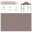 2.5 x 1.5m Double Tiered Grill Gazebo Canopy, Outdoor BBQ Shelter with Two Side Shelves and Bottle Opener for Patio Garden, Barbecue Gazebo Only, Brown