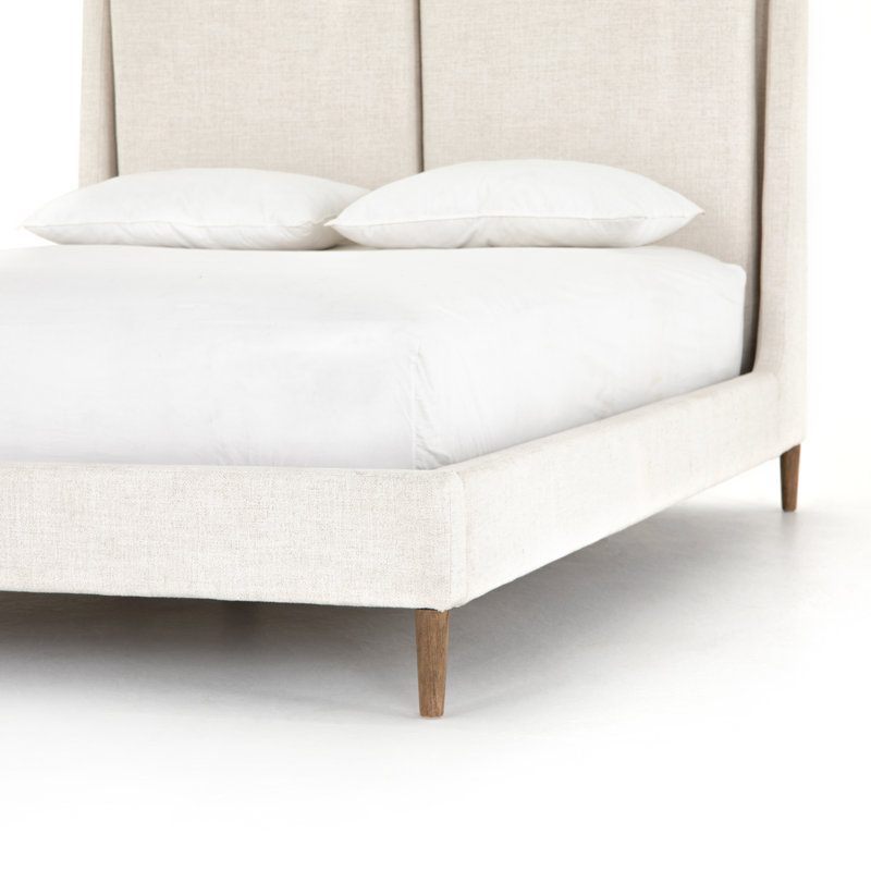 Potter Upholstered Wingback Bed, Queen, Dover Crescent