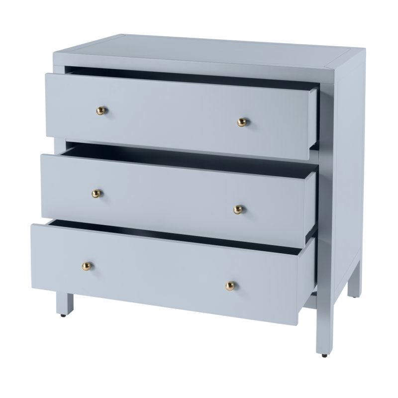 Commode 3 tiroirs Celine, Bleu clair