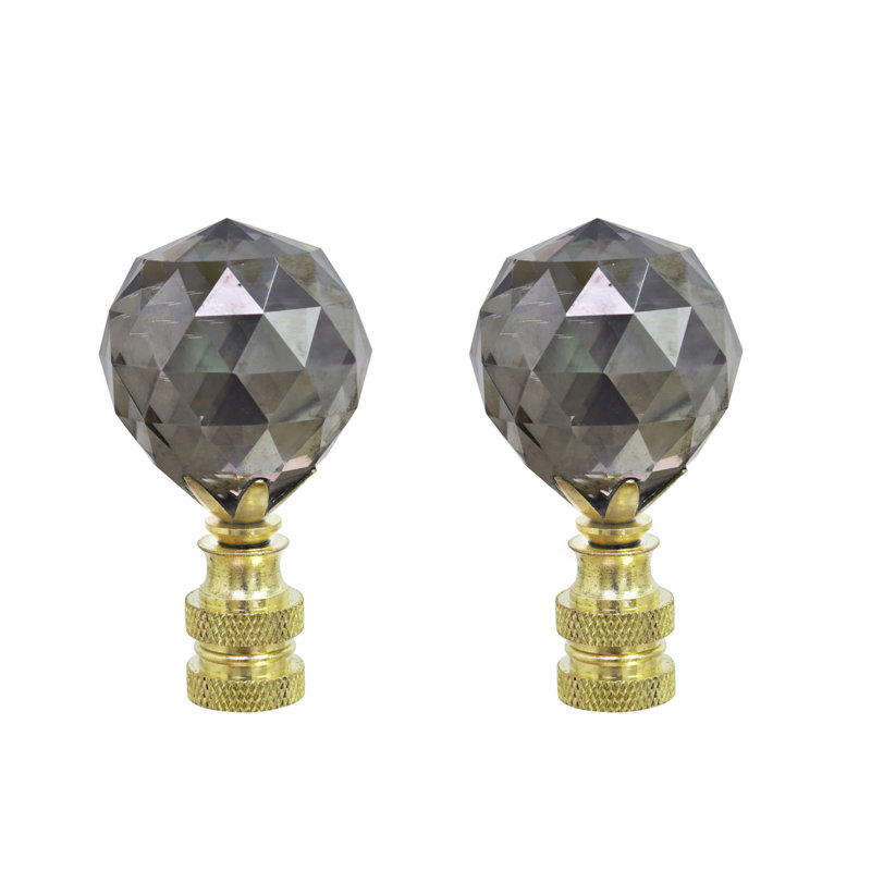 Faîteau de lampe en cristal à facettes, gris