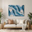 «Lyrical Abstraction 20», art mural en métal bleu-1057686378