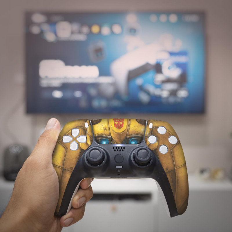 La manette sans fil Bummble Be Custom PS-5 est compatible avec la console Play-Station 5 de BCB Controllers | Fièrement personnalisé aux États-Unis avec un produit Hydrodip (pas seulement une peau) permanent (Modifié)