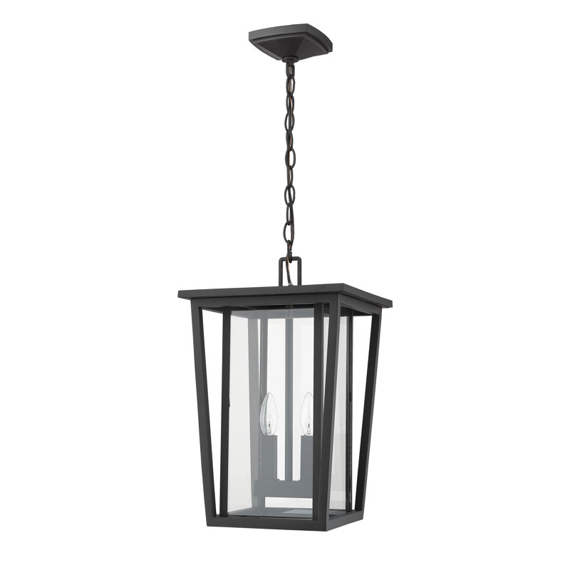 Lanterne suspendue d'extérieur à 2 lumières H 17,5 po Amreet, Noir