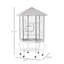 Cage à oiseaux hexagonale de 77 pouces avec auvent couvert, volière portable et espace de rangement intégré