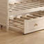 Lit de jour double en bois massif avec tiroir-lit à roulettes, canapé-lit simple multifonctionnel pour chambre ou salon, sans sommier, couleur naturelle.-202355478