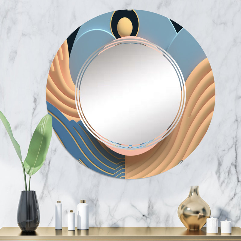 Fideo - Miroir mural moderne rond, 32 po x 32 po