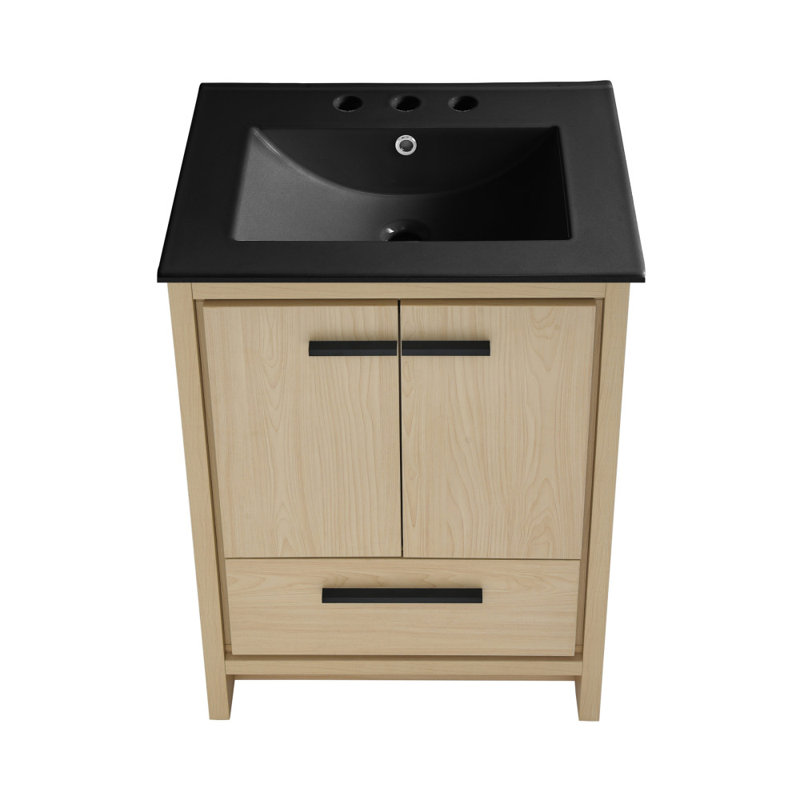 Virage 24" Freestanding, Bathroom Vanity, 3, Black, Brown