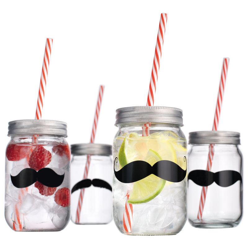 He 12oz. Mason Jar Set